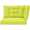 Lauko sofa pagalvėlė 3 pcs Žalia Poliesteris