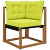 Lauko sofa pagalvėlė 3 pcs Žalia Poliesteris