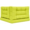 Lauko sofa pagalvėlė 3 pcs Žalia Poliesteris