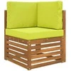 Lauko sofa pagalvėlė 3 pcs Žalia Poliesteris