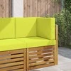 Lauko sofa pagalvėlė 3 pcs Žalia Poliesteris