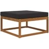 Lauko sofa pagalvėlė Juodas 80 x 80 x 8 cm Poliesteris