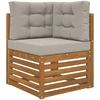 Lauko sofa pagalvėlė Poliesteris Pilka 60 x 60 cm