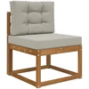 Lauko sofa pagalvėlė Poliesteris Pilka 60 x 60 cm
