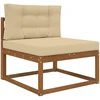 Lauko sofa pagalvėlė Poliesteris Smėlio 80 x 80 cm