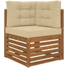 Lauko sofa pagalvėlė Poliesteris Smėlio 60 x 60 cm