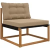 Lauko sofa pagalvėlė Poliesteris Taupe 80 x 68,5 cm