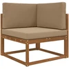 Lauko sofa pagalvėlė Poliesteris Taupe 80 x 80 cm