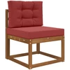 Lauko sofa pagalvėlė Poliesteris Vyno raudonumo 60 x 60 cm