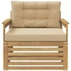 Lauko sofa Poliesteris Balta