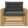 Lauko sofa Poliesteris Balta ir antracito
