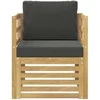 Lauko sofa Poliesteris Balta ir antracito