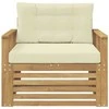 Lauko sofa Poliesteris Balta ir kreminė
