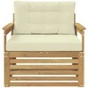 Lauko sofa Poliesteris Balta ir kreminė