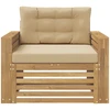 Lauko sofa Poliesteris Balta ir kreminė
