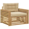 Lauko sofa Poliesteris Balta ir kreminė