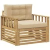 Lauko sofa Poliesteris Balta ir smėlio