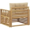 Lauko sofa Poliesteris Balta ir smėlio