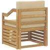 Lauko sofa Poliesteris Balta ir smėlio