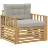 Lauko sofa Poliesteris Balta ir šviesiai pilka