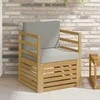 Lauko sofa Poliesteris Balta ir šviesiai pilka