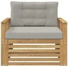 Lauko sofa Poliesteris Balta ir šviesiai pilka