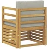 Lauko sofa Poliesteris Balta ir šviesiai pilka