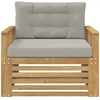 Lauko sofa Poliesteris Balta ir šviesiai pilka