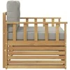Lauko sofa Poliesteris Balta ir šviesiai pilka