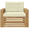 Lauko sofa Poliesteris Ruda ir kreminė
