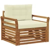 Lauko sofa Tvirta akacijos mediena ir poliesteris