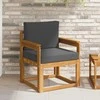 Lauko sofa Tvirta akacijos mediena ir poliesteris Natūrali