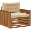 Lauko sofa Tvirta akacijos mediena ir poliesteris