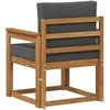 Lauko sofa Tvirta akacijos mediena ir poliesteris Natūrali