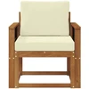 Lauko sofa Tvirta akacijos mediena ir poliesteris Natūrali
