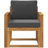 Lauko sofa Tvirta akacijos mediena ir poliesteris Natūrali