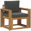 Lauko sofa Tvirta akacijos mediena ir poliesteris Natūrali