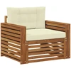 Lauko sofa Tvirta akacijos mediena ir poliesteris