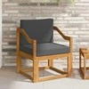 Lauko sofa Tvirta akacijos mediena ir poliesteris Natūrali