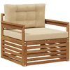 Lauko sofa Tvirta akacijos mediena ir poliesteris