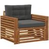 Lauko sofa Tvirta akacijos mediena ir poliesteris