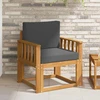 Lauko sofa Tvirta akacijos mediena ir poliesteris Natūrali