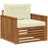 Lauko sofa Tvirta akacijos mediena ir poliesteris