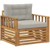 Lauko sofa Tvirta akacijos mediena ir poliesteris