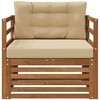 Lauko sofa Tvirta akacijos mediena ir poliesteris