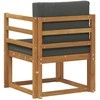 Lauko sofa Tvirta akacijos mediena ir poliesteris Natūrali
