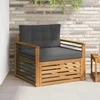 Lauko sofa Tvirta akacijos mediena ir poliesteris