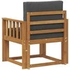 Lauko sofa Tvirta akacijos mediena ir poliesteris Natūrali