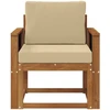 Lauko sofa Tvirta akacijos mediena ir poliesteris Natūrali