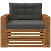 Lauko sofa Tvirta akacijos mediena ir poliesteris